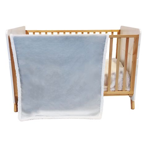 Manta Sherpa Bebe Hipoalergénica 91*127 cm Gris Bebesit-4