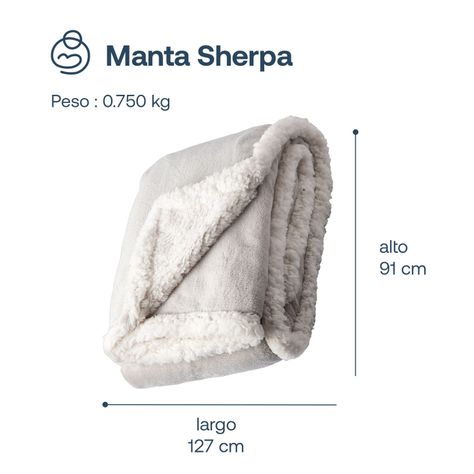 Manta Sherpa Bebe Hipoalergénica 91*127 cm Gris Bebesit-5