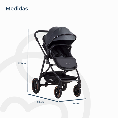 Coche Cuna Paseo Street Gris Bebesit-9