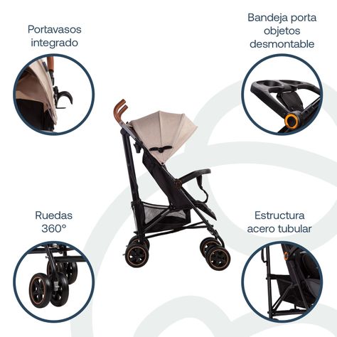 Coche Paragua Magic Ride Beige Bebesit-3
