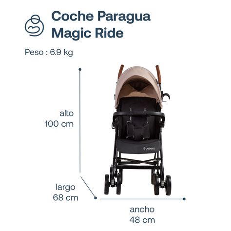 Coche Paragua Magic Ride Beige Bebesit-6