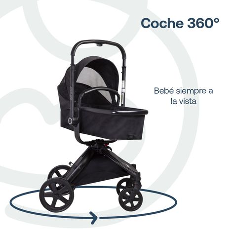 Coche Cuna Travel System Deluxe 360° SX Negro Bebesit-7