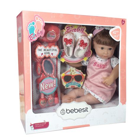 Muñeca Bebe Lily 42cm con accesorios-0