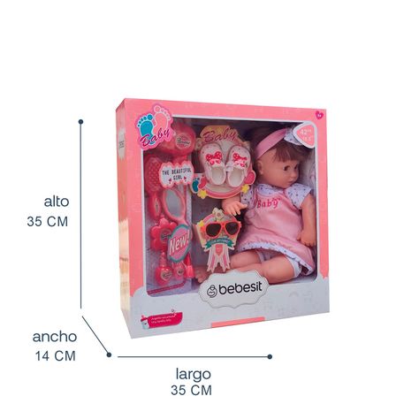 Muñeca Bebe Lily 42cm con accesorios-4
