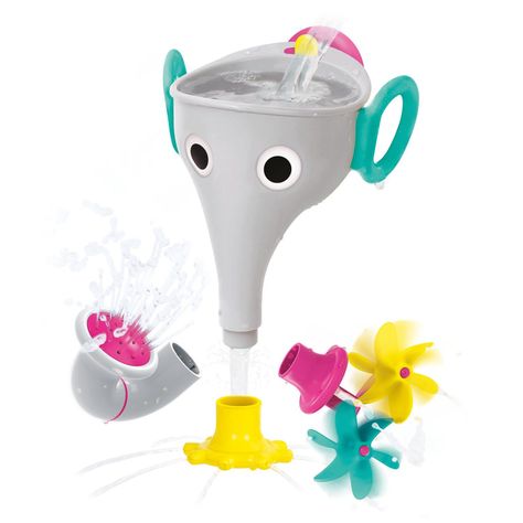 Juego de Baño Elefante Embudo Gris Infantil Bebé Niño Niña Tina Yookidoo-0