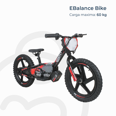 Bicicleta Moto Eléctrica E-Bike BeRide Aro 16 Roja-9