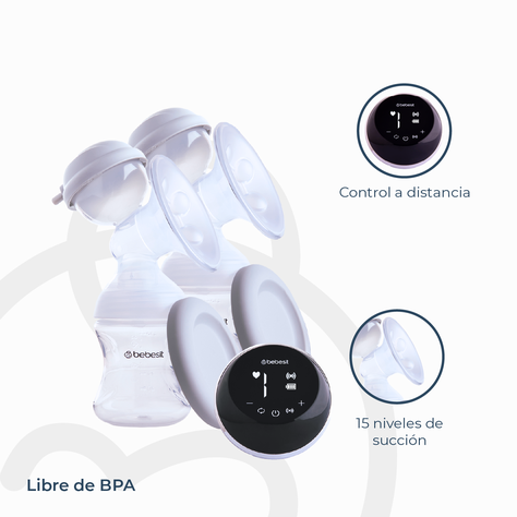Sacaleche Extractor Leche Materna Eléctrico Doble Bebesit-5