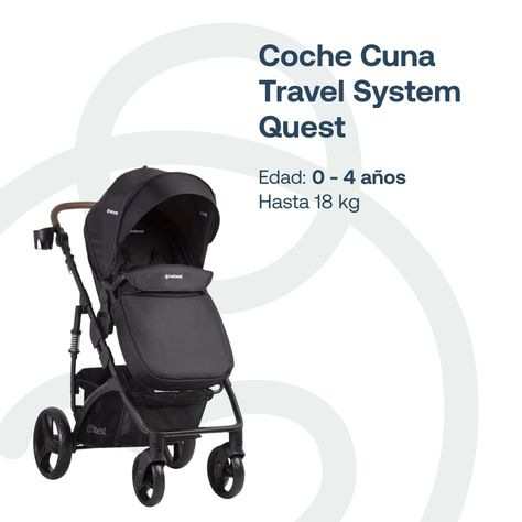 Coche Cuna Travel System Quest LX Negro Bebesit-1