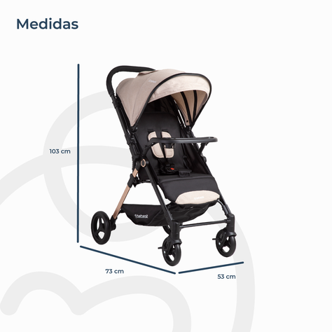 Coche de Paseo City Beige-7