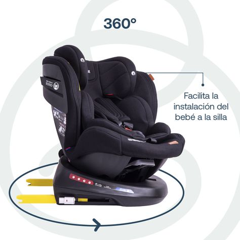 Silla de Auto Convertible Isofix Supra 360º Premium Negro-6