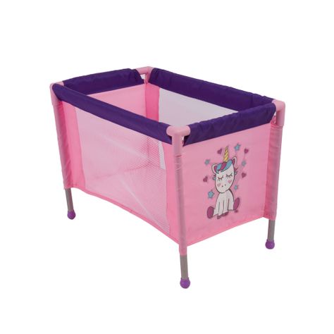 Coche de Juguete para Muñeca + Cuna Unicornio Bebesit-2