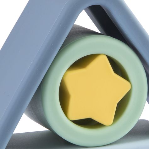Juguete Montessori Geometria Silicona Azul-1