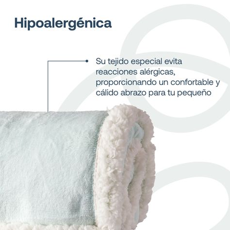 Manta Sherpa Bebe Hipoalergénica 91*127 cm Celeste Bebesit-2