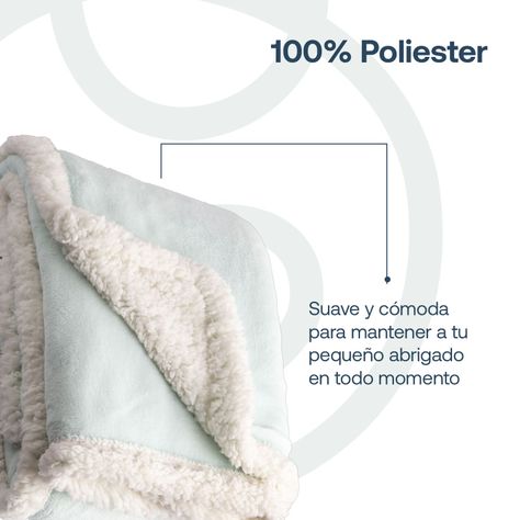 Manta Sherpa Bebe Hipoalergénica 91*127 cm Celeste Bebesit-3