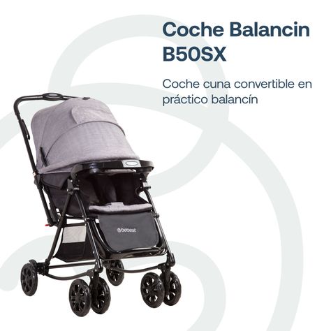 Coche Cuna Balancin SX Gris Melange Bebesit-1