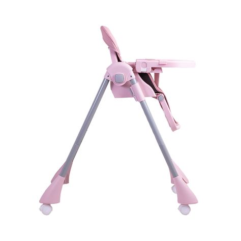 Silla de Comer Bebe Reclinable Plegable Easy Eat Rosada-6