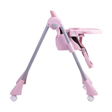 Silla de Comer Bebe Reclinable Plegable Easy Eat Rosada-8