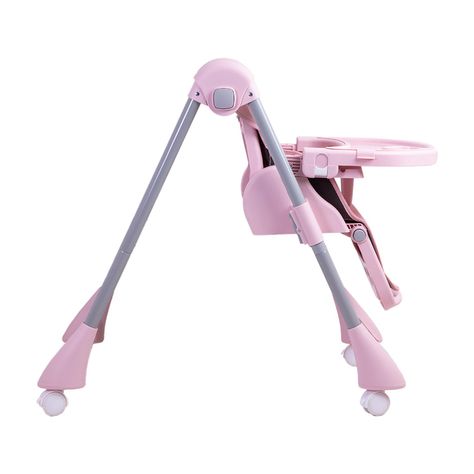 Silla de Comer Bebe Reclinable Plegable Easy Eat Rosada-9