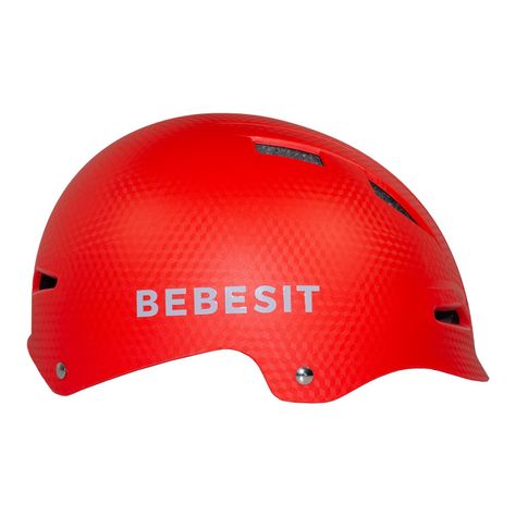 Casco Bicicleta Regulable Niño Niña Rojo Bebesit-1