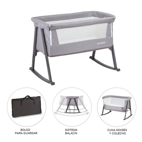 Cuna Colecho Moisés Gris Bebesit-3