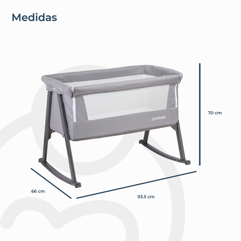 Cuna Colecho Moisés Gris Bebesit-6