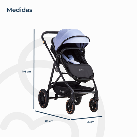 Coche Cuna Paseo Street Azul Bebesit-9