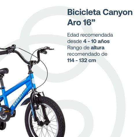Bicicleta Infantil Canyon Aro 16 Azul Bebesit-1