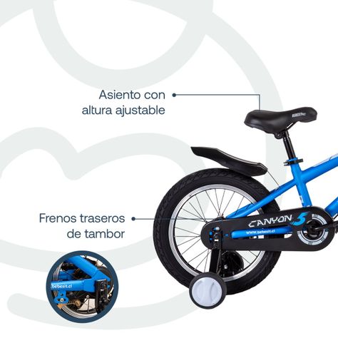 Bicicleta Infantil Canyon Aro 16 Azul Bebesit-3