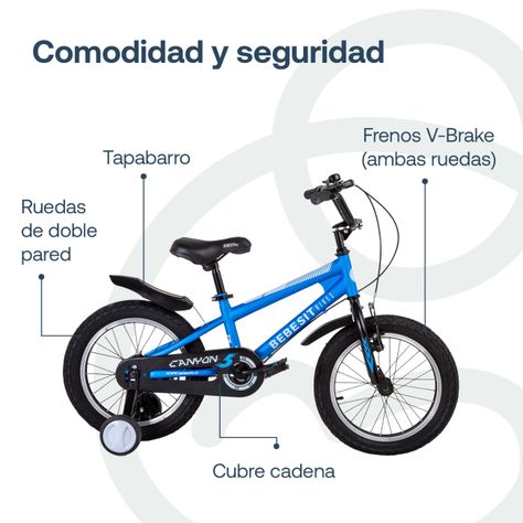 Bicicleta Infantil Canyon Aro 16 Azul Bebesit-4