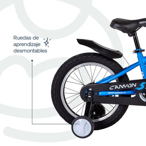 Bicicleta Infantil Canyon Aro 16 Azul Bebesit-5