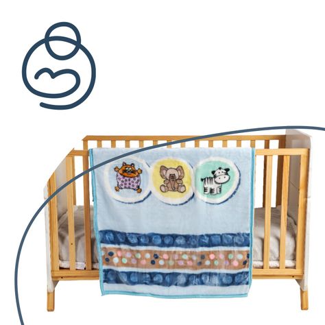 Frazada Reversible Animal Celeste Bebesit-3