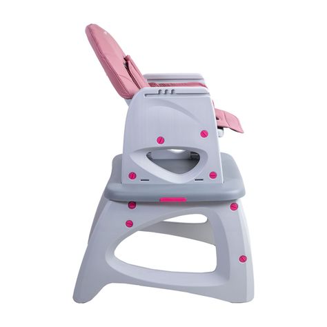 Silla de Comer Escritorio Balancin Eat&Swing Rosa Bebesit-5