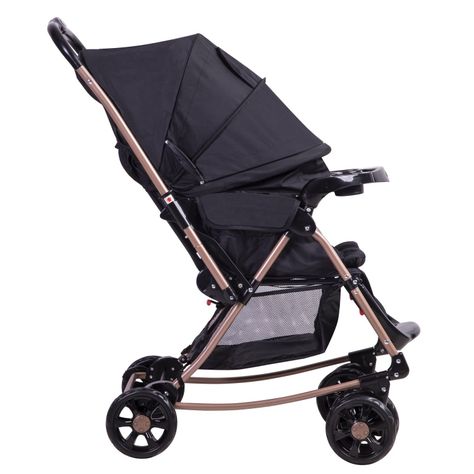 Coche Cuna Balancin SX Negro Dorado Bebesit-2