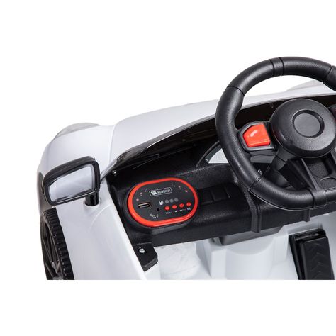 Auto Deportivo Eléctrico Race Blanco Bebesit-4