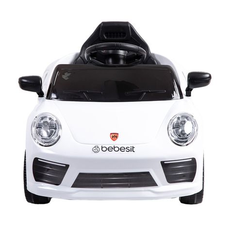 Auto Deportivo Eléctrico Race Blanco Bebesit-1