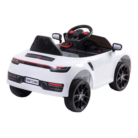 Auto Deportivo Eléctrico Race Blanco Bebesit-2