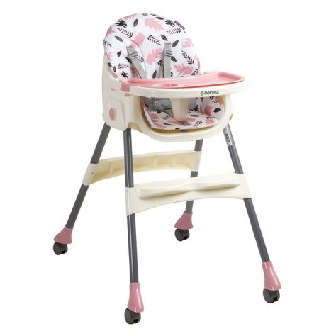 Silla de Comer Steps Rosada Bebesit-0