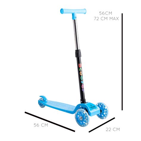 Scooter Monopatín Niño Regulable Plegable XT03 Azul Bebesit-2
