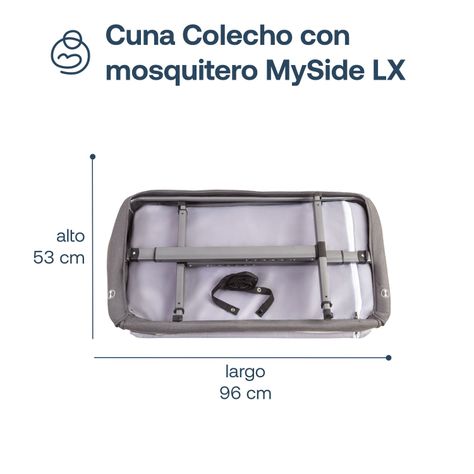 Cuna Colecho con Mosquitero MySide LX Azul Bebesit-7