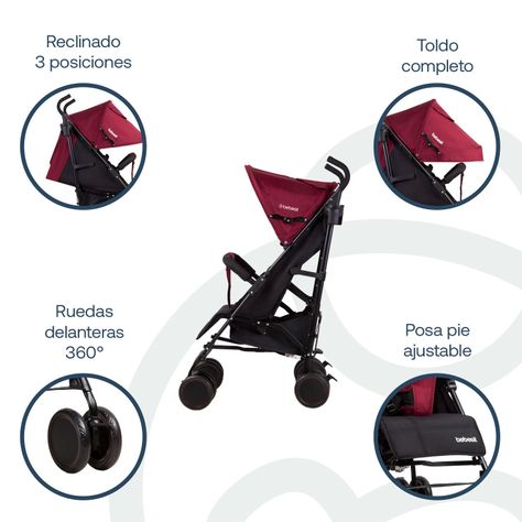 Coche Paragua Khronos Rojo Bebesit-2