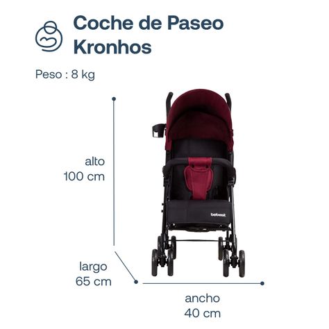 Coche Paragua Khronos Rojo Bebesit-5