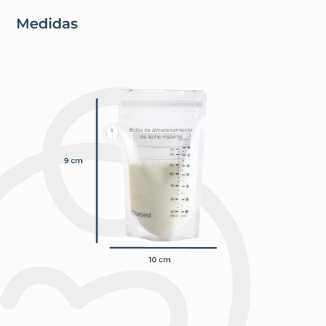 Pack 30 Bolsas Para almacenar Leche Materna 200 Ml Bebesit-6