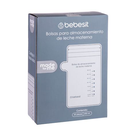 Pack 30 Bolsas Para almacenar Leche Materna 200 Ml Bebesit-7