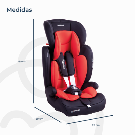 Silla de Auto Butaca Suzuka Rojo Bebesit-8