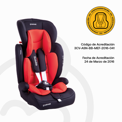 Silla de Auto Butaca Suzuka Rojo Bebesit-9
