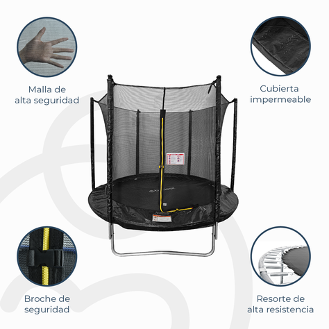 Cama Elástica Trampolín 2,4 mt + Malla Seguridad-3