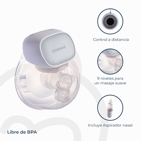 Extractor Leche Control Remoto + Aspirador Nasal + 10 Bolsas-7