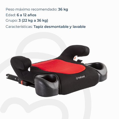 Alzador Isofix Rojo Bebesit-2