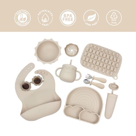 Set Alimentación Summer Silicona Beige-6