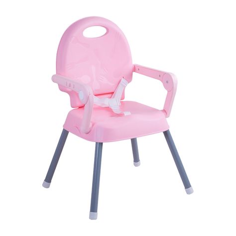 Silla de Comer Plegable Portatil Bebe Niño Fold Rosa-2